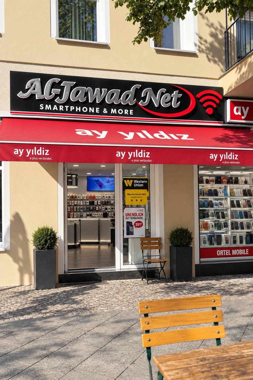 Al Jawad net Ladenfront in der Huttenstraße 5 in Berlin-Moabit
